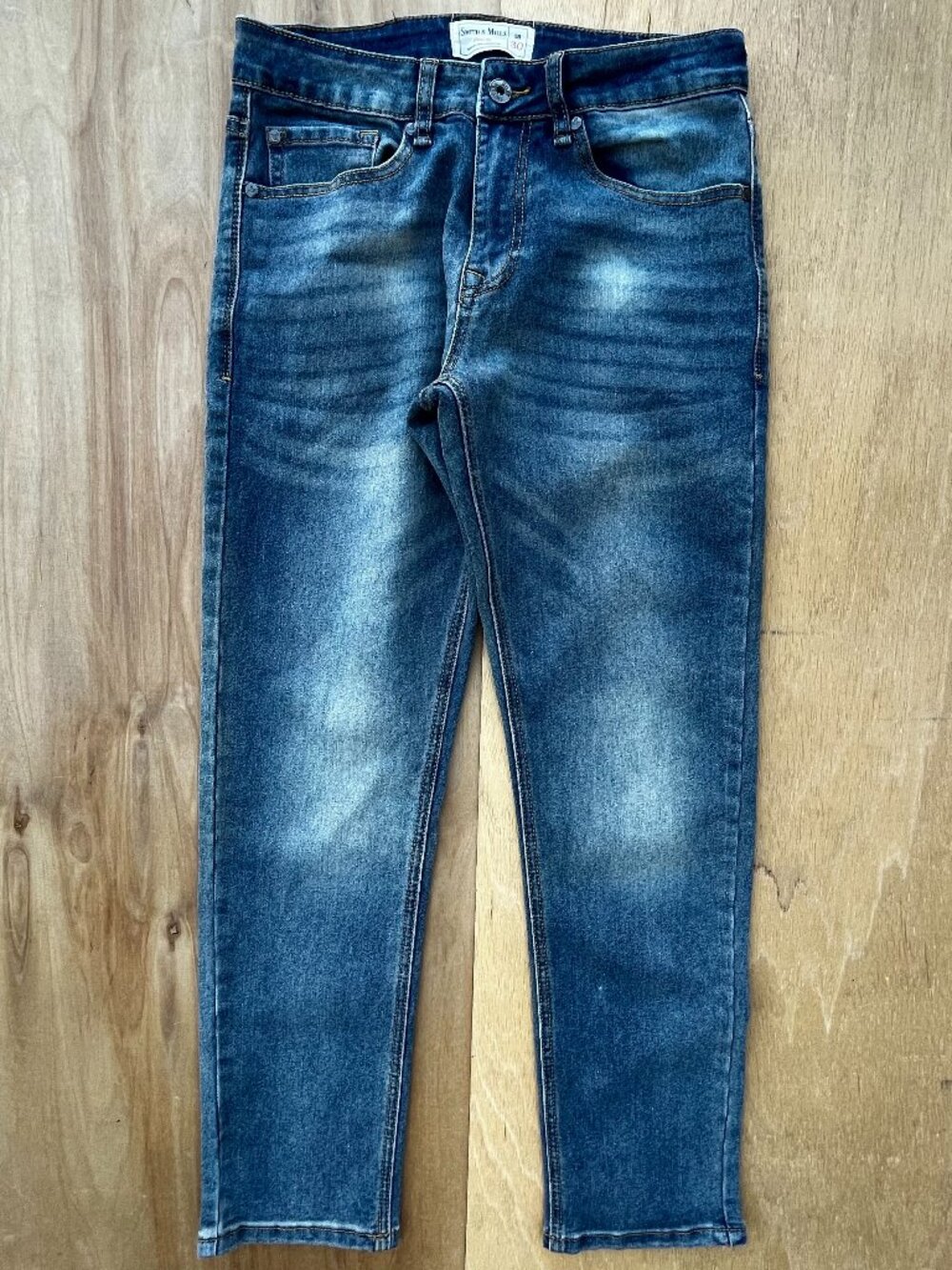SMITH & MILLS TAILORED FIT STRAIGHT LEG MEN’S JEANS sz 30W X 29L Stretch Denim